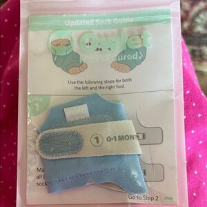 Baby Sock Monitor in Blue and White.Factory sealed.